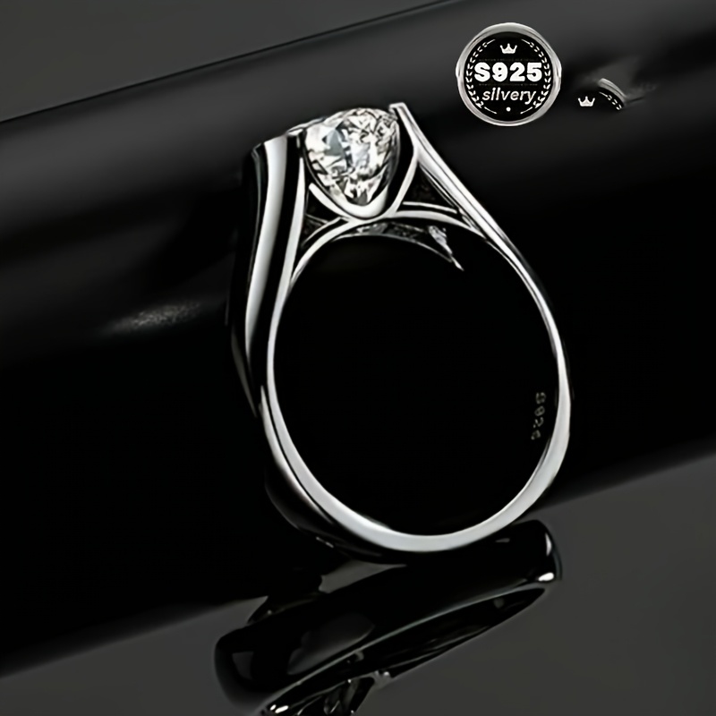 925 Silver Ring with Sparkling Zirconia, Everyday & Party Accessories